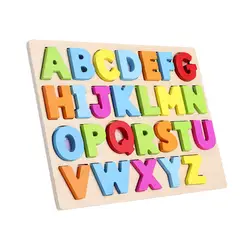 Дети образовательные игрушки мультфильм Деревянные Животные Nubmer алфавит головоломки доска игрушка-пазл для малышей образование и