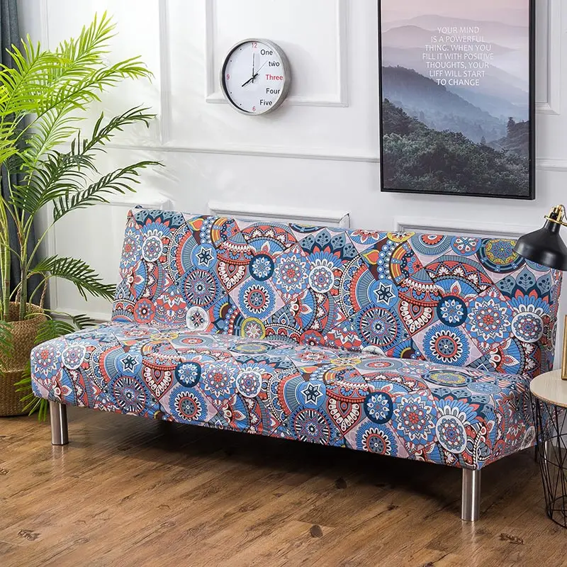 Геометрический красочный принт без подлокотника Чехлы для дивана чехол эластичный стрейч все включено мебель чехлы для дивана