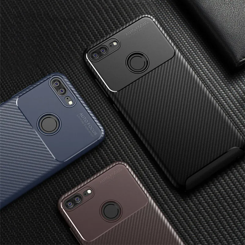 

For Honor 9 Lite Case Carbon Fiber Silicone Phone Cover For Honor 10 Lite Full Protection Matte Soft TPU For Honor 8X 10 Case