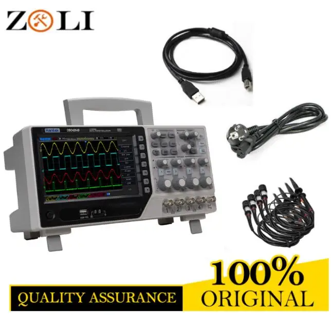 

NEWEST Hantek DSO4104C 4CH 1GS/s sample rate 100MHz bandwidth Digital Storage Oscilloscope Integrated USB Host/Device DSO4104C