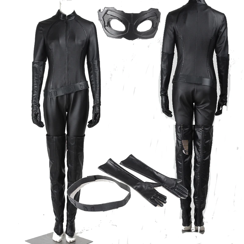 

New Batman The Dark Knight Rises Selina Kyle Catwoman Costume Full Suit Cos Accessories Customized Hallowmas