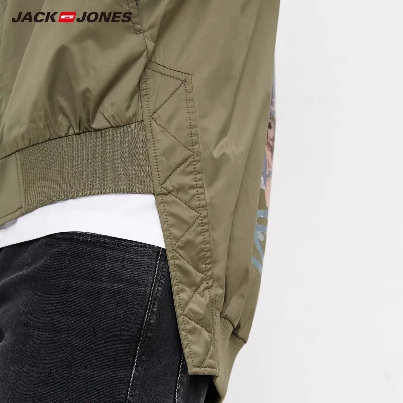 Осень JackJones Мужская крутая бейсбольная куртка с абстрактным принтом уличная