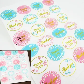 

LBSISI Life 480pcs Bag Decorative Stickers Custom sticker Thank You Adhesive Sealing Stickers