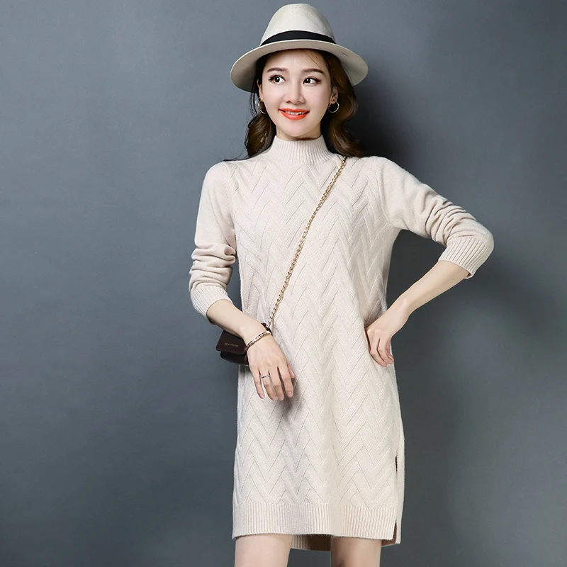 Best Price 3 Colors Brand Women Sweater Fall Winter Long Sweater New Solid Color Thicken Knit Turtleneck Sweater Pullover Bottoming Women Best Price 3 Colors Brand Women Sweater Fall Winter Long Sweater New Solid Color Thicken Knit Turtleneck Sweater Pullover Bottoming Women
