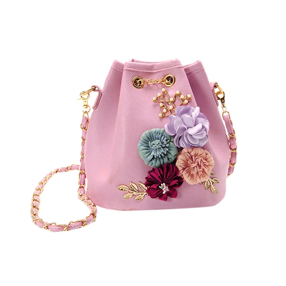 

Women New Fashion Flower Decoration Handbag Appliques Shoulder Bags Purse Messenger Crossbody Phone Small String Bag 10jul 31