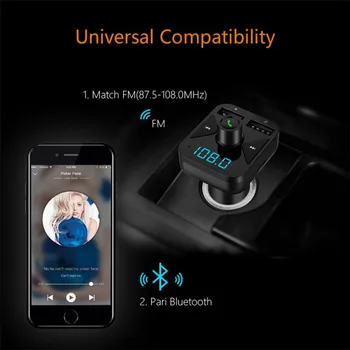 

2018 NEW Car MP3 player Bluetooth Car FM Transmitter Wireless Radio Adapter USB Charger Mp3 Player MAR13