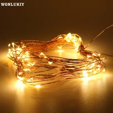 30 м Серебряный медный провод светодиодный светильник для рождества открытый водонепроницаемый DC12V сказочная Гирлянда праздник сад украшение светильник s