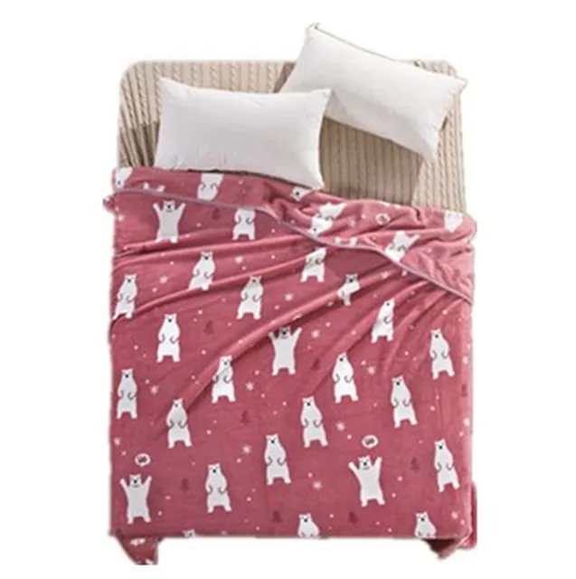 Bull Terrier Printed Flannel Fabric Baby Kid Bed Blanket Cover Cozy Warm Blanket