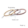 Female Fashion Small Ring Rose Gold Silver Color Twisted Stainless Steel Ring for Women Wedding Party Ring 6
