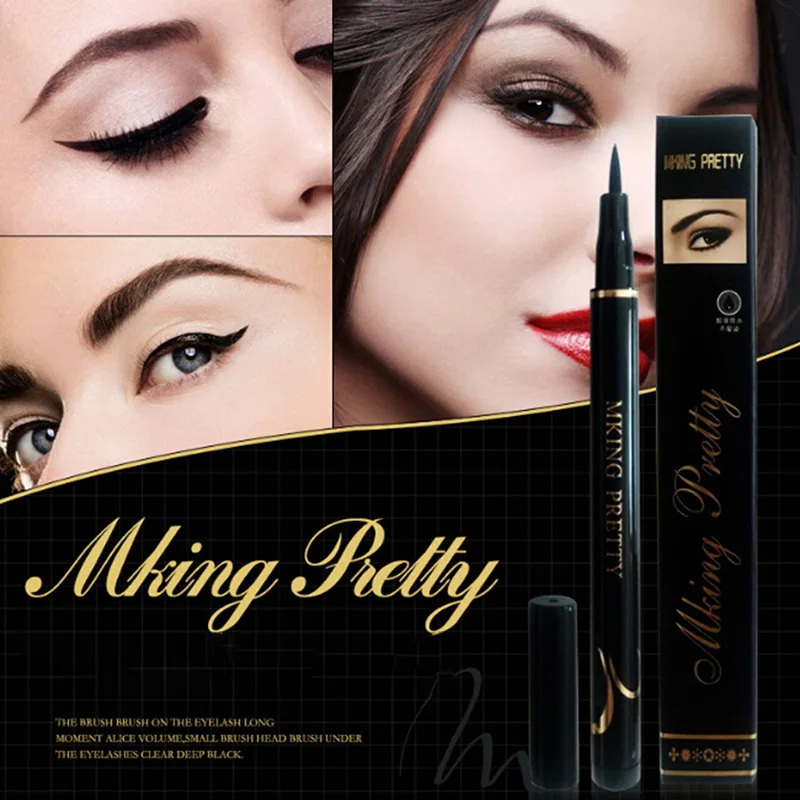 Big Eyes Makeup Long-lasting Eye Liner Pen Make up Smooth Fast Dry Cat Eye Cosmetic Tool Waterproof Black Liquid Eyeliner Pencil