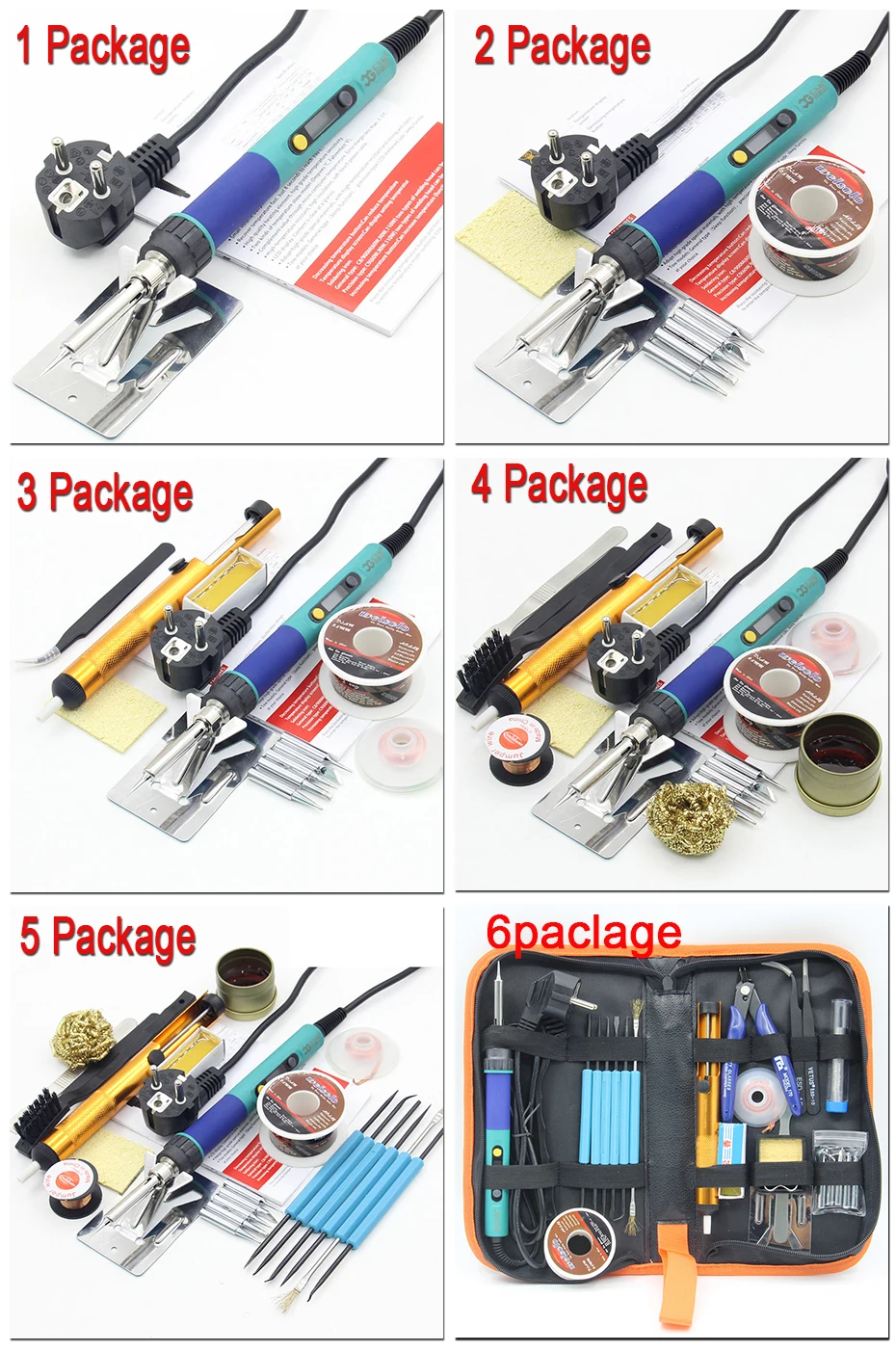 CXG 936d Digital Adjustable temperature Electric Soldering station Electric soldering iron 60W solder tip Solder wire rosin hot air rework station