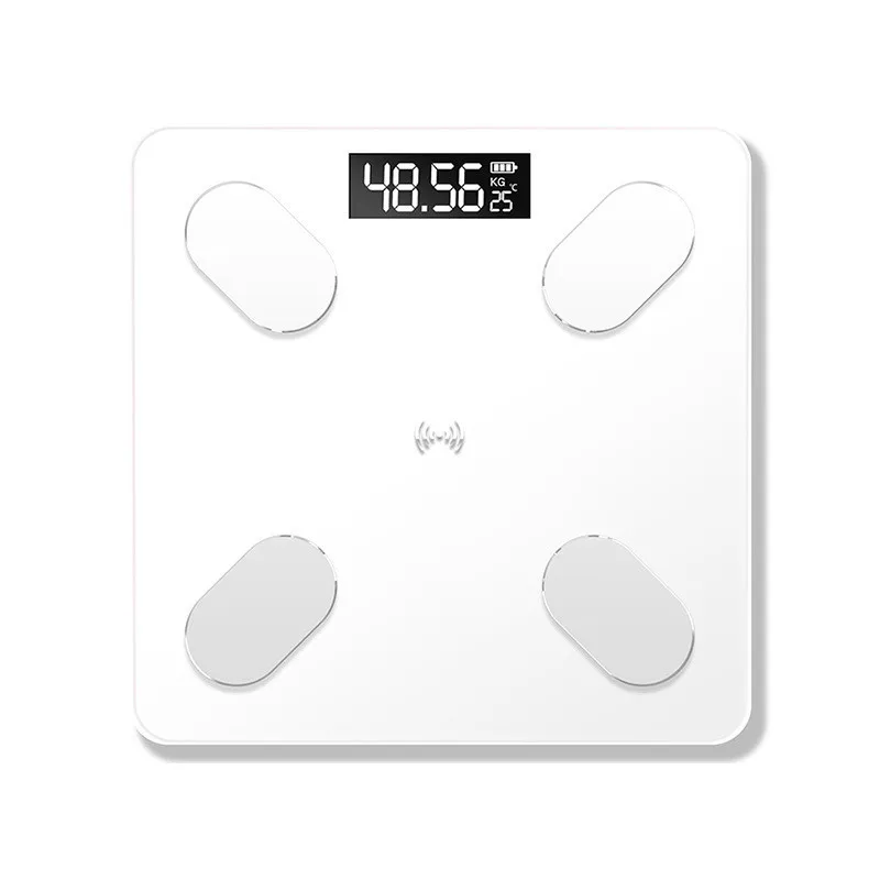  Mrosaa 26*26cm Body Fat Scale Smart BMI Scale LED Digital Bathroom Wireless Weight Scale Balance bl