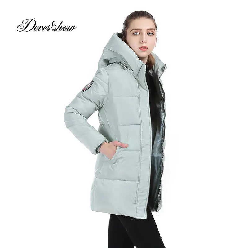 

Women Winter Jacket Hooded Cotton-Padded Wadded Jacket Warm Long Down Jacket Plus Size Slim Women Basic Coat Female Outwear 3XL