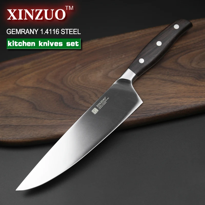XINZUO, высокое качество, 3,5+ 5+ 8+ 8+ 8 дюймов, нож для очистки овощей, нож для приготовления хлеба из нержавеющей стали, кухонные ножи, набор, бритва, острый