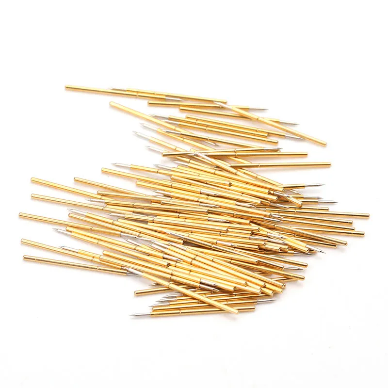 Spring Test Probe Phosphorus Copper Tube Gold Plated Electrical Instrument Tool for Testing Circuit Board Accessories P048-B
