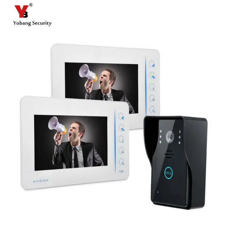 Yobang Security 7inch Video intercom with security camera Door Viewer wired video doorbellphone Wired intercom for private house