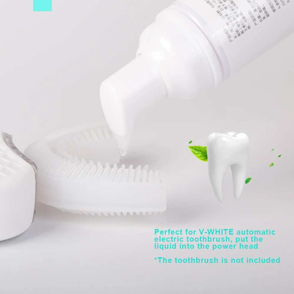 Новая 60 мл отбеливающая зубная паста пена натуральный рот мыть воду отбеливающая зубная паста жидкость полости рта гигиеническая зубная паста