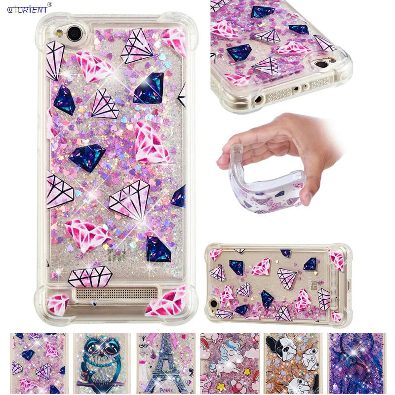

Glitter Quicksand Phone Cases for Xiaomi Redmi 4A 4 A A4 Armor Case Back Silicone Cover for Xiomi Redmi4A Xaomi Redmi 4A Shell
