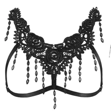 Кружевное Бюстье прозрачное Caged для женщин топы с бюстгальтером без косточек бюстгальтер для Женская портупея прозрачный Фетиш нижнего белья готические вечерние Клубные платья