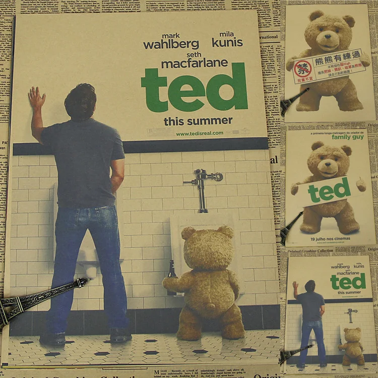 

Teddy Bear TED 2 inspirational funny Poster/Stricker