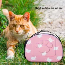 EVA Pet Carrier Bag Portable Delicate Outdoor Foldable Travel Pet Cat Puppy Carrying Bag for Traveling and Outings 45x36x30cm