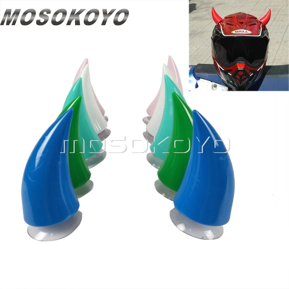 Helmet Stick On Devil Horns Suction Cup For Motorcycle Bike Ski Snowboard Helmet