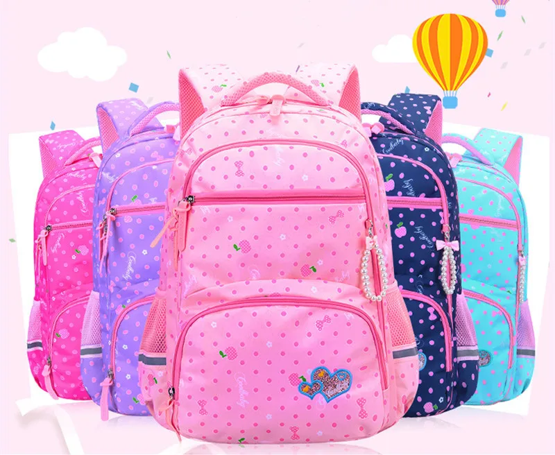 Dot Печать школьный рюкзак водонепроницаемые школьные рюкзаки для девочек 2 размера большой емкости путешествия дети рюкзак детские школьные сумки
