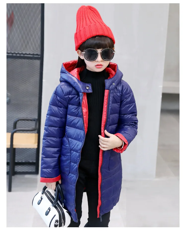 hooded children thick down coat winter 2017 long warm jacket for girls kids coats for little big girl outerwear clothing 8 10 12 years  (14)