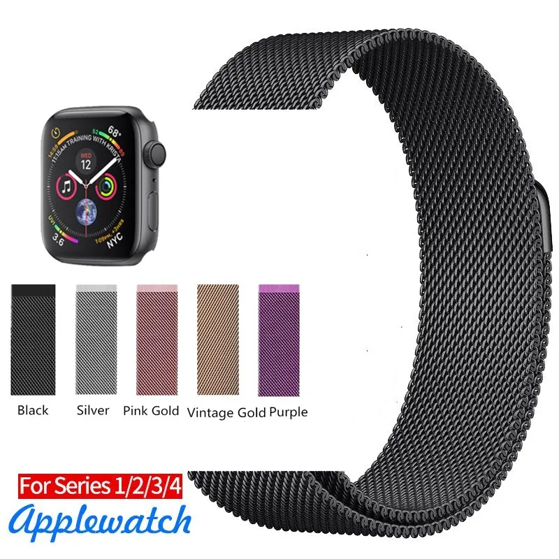 

Milanese Loop Bracelet Strap for Apple Watch Series 4 3 2 1 Magnetic Stainless Steel Band 38 42MM For iWatch Watchbands 40 44MM