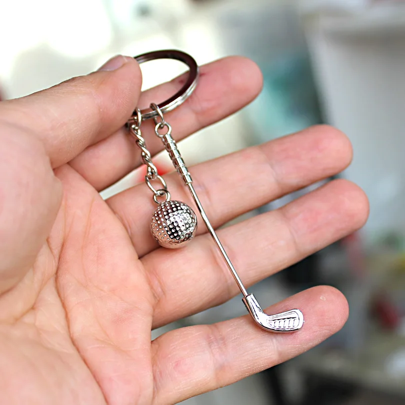 Golf keychain Mans' Fashion Key Chain Metal Keychains Golf Keychain key