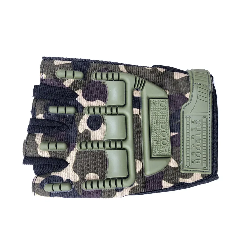 Мужские тактические перчатки военные армейские перчатки без пальцев Спорт на открытом воздухе противоскользящие перчатки Пейнтбол страйкбол велосипед