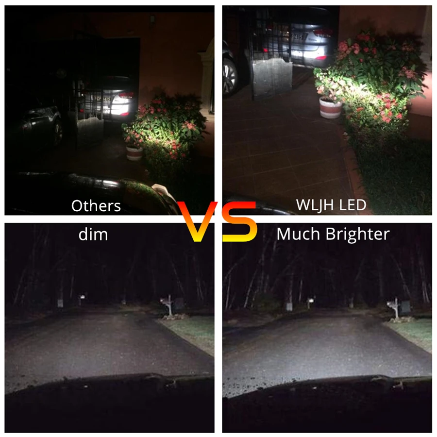 Luzes de Circulação Lâmpada de Luz de Condução Wljh Branco Brilhante 6000 k h8 H11 Luz Led Fog Lâmpada Drl Diurna Carro Auto Lâmpadas 2x 800lm 8 Automóveis e motos