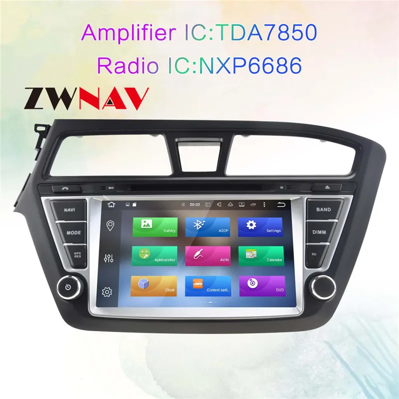 Sale Android 8.0 Car GPS Navigation auto stereo Radio Screen For HYUNDAI I20 2014-2017 Left hand driving gps android Display ZWNAV 3