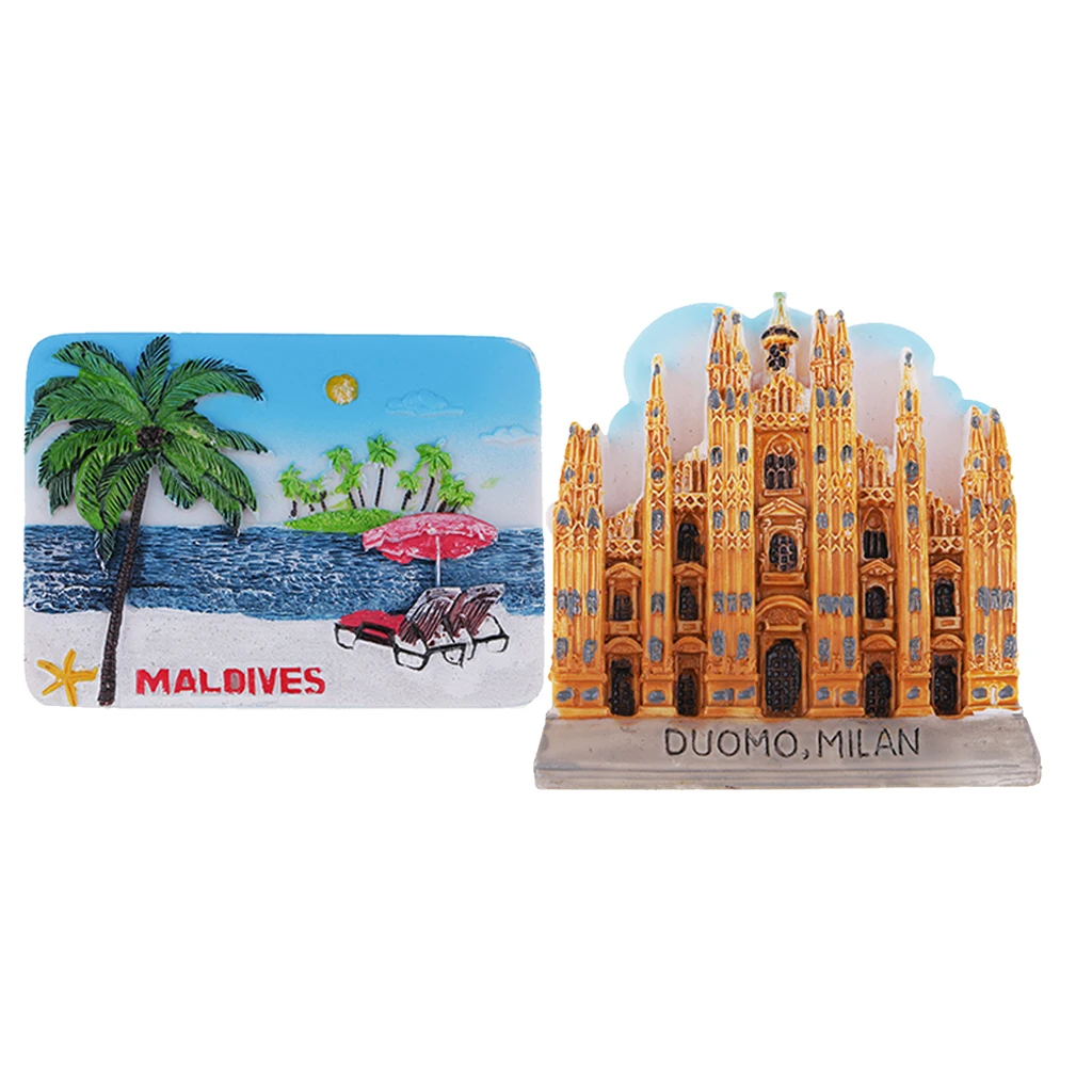 2x Resin Fridge Magnet Refrigerator Stickers Home Decoration