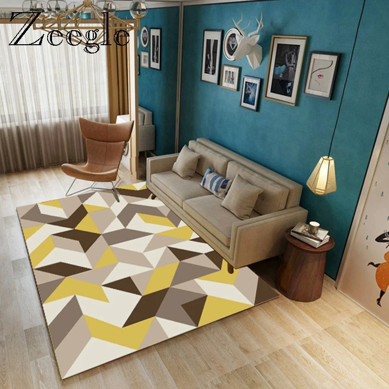 Zeegle ковер для гостиной Противоскользящий мягкий коврик для детской спальни напольный ковер домашний декор Большие размеры коврики в скандинавском стиле коврик