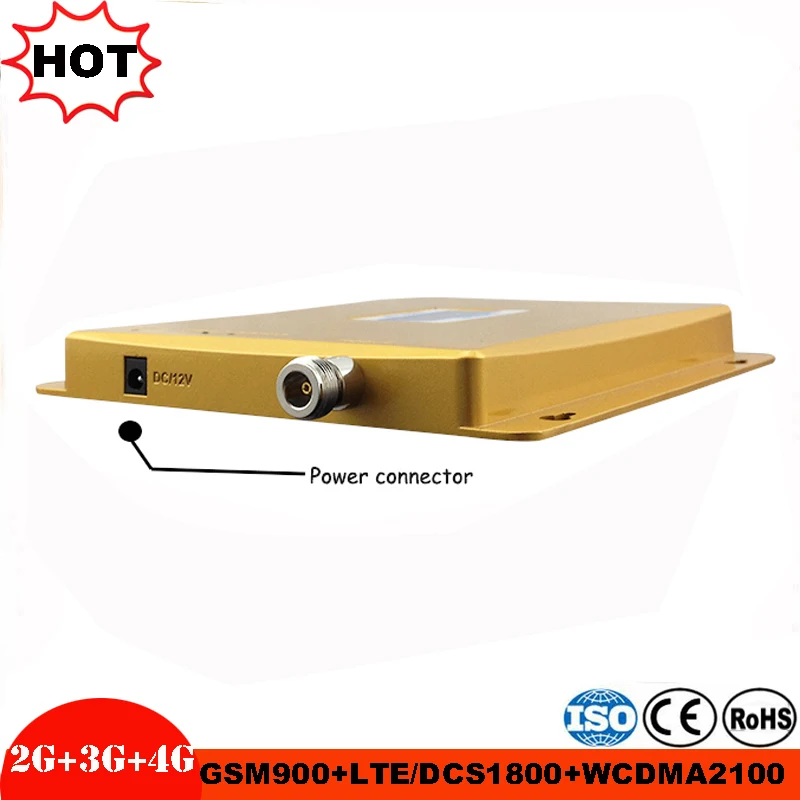 Gain 70dB 2G 3G 4G Tri Band Cellular Signal Booster GSM Repeater 900MHz+DCS LTE 1800MHz+WCDMA UMTS 2100MHz amplifier with LCD (6)