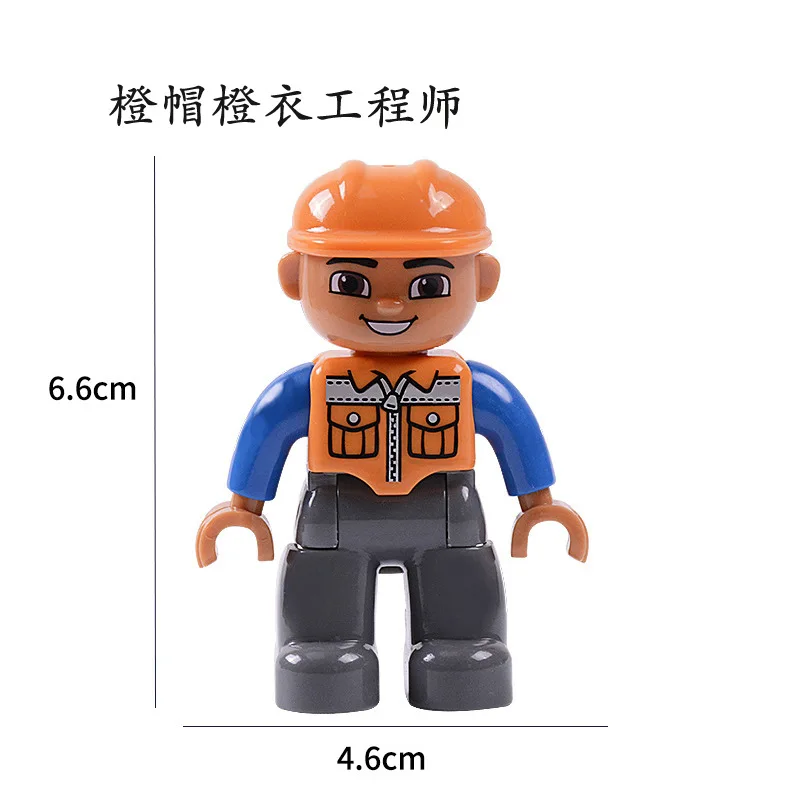 Big Size Action Figures City Princess Pirate Policemen Family Series  Building Blocks Compatible LegoINGS Duploes Education Toys for children (7)