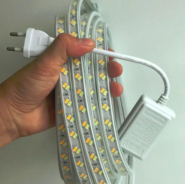 Светодиодная лента 220 В 120 светодиодный s/m гибкий 5630 5730 SMD с регулируемой яркостью