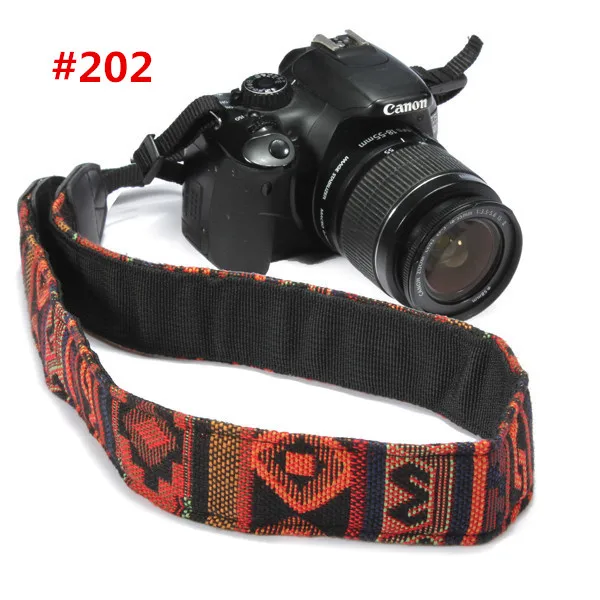 

Vintage color Hippie-Style SLR DSLR Camera Neck Shoulder Durable Cotton for Canon-Nikon Pentax for Sony New