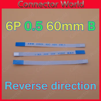 

30pcs/lot FFC FPC flat flexible 6p cable 0.5mm pitch 6 pin Length 60mm Width 3.5mm 6pin Ribbon Flex Cable Free Shipping