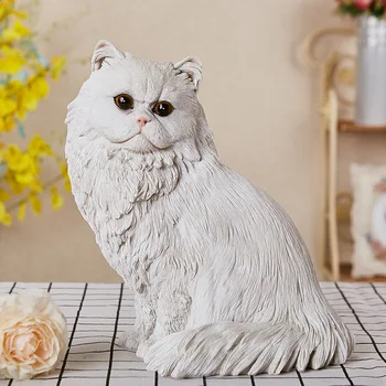 

Simulation white cat figurines home decor resin kitten crafts garden decoration Wedding Scene Animal decoration ornament gift