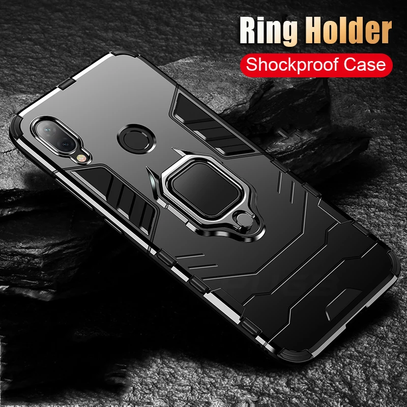 

Ring Holder Phone Case For Xiaomi Redmi Note 7 Case Hybrid Armor Shockproof Back Cover For Xiaomi Redmi Note 7 6 PRO Note 5 case