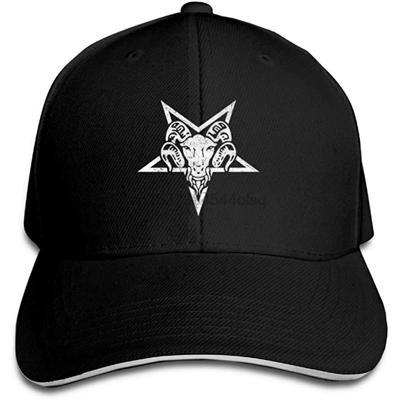 

Goth Goat Pentagram Baseball Cap Adjustable Hip Hop Cap Black