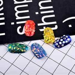 12 цветов Блестящие Блестки 3D узоры для ногтей DIY маникюр ногтей наклейки для женщин девочек Стразы для дизайна ногтей