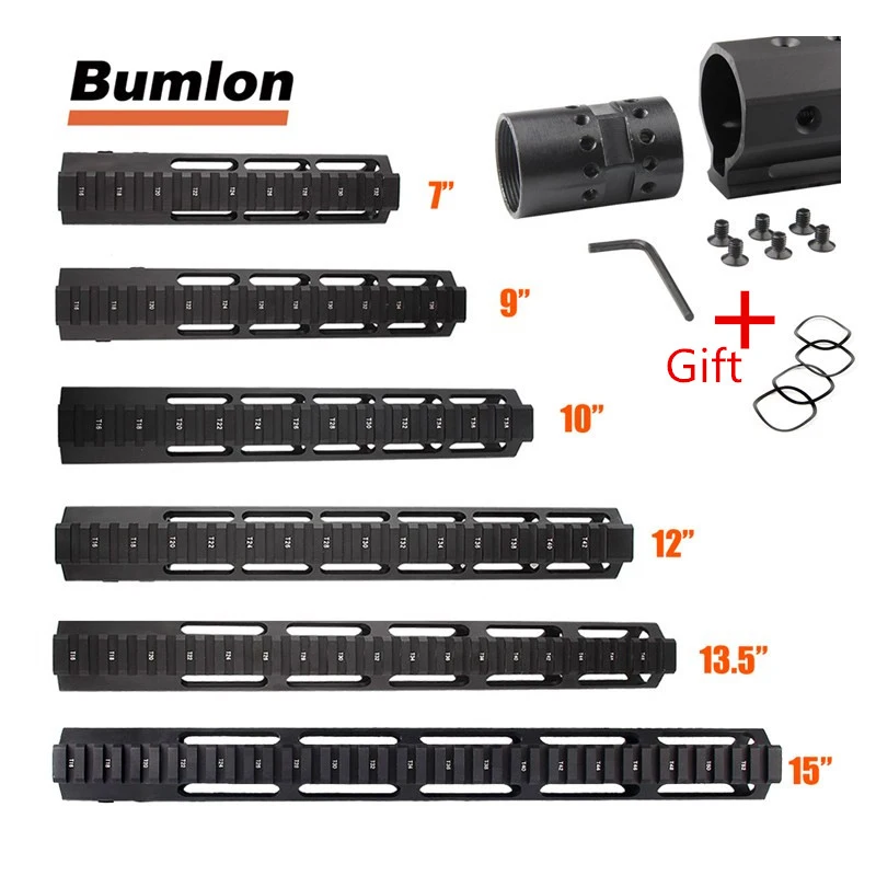 

7" 9" 10" 12" 13.5" 15" AR15 Free Float Keymod Handguard Picatinny Rail for Hunting Tactical Rifle Scope Mount HT1-0019