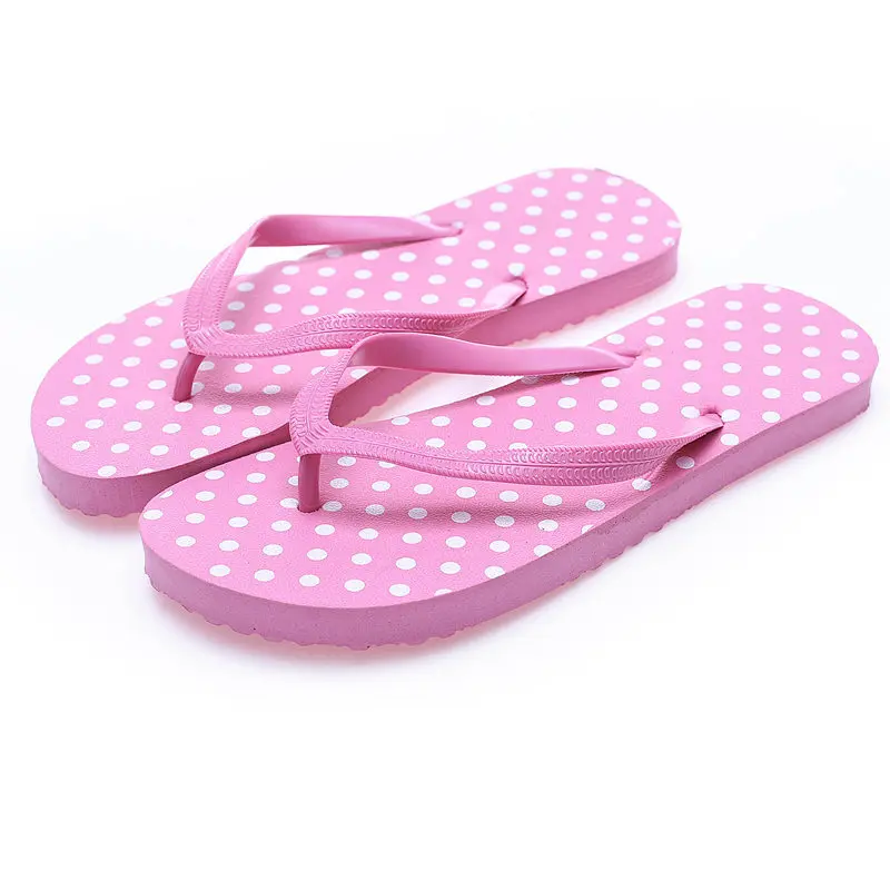 

2020 Summer Shoes Woman Striped Dot Flat Flip Flops Women Candy Color Beach Sandals Female Beach Non-slip Slippers Drop Shipping