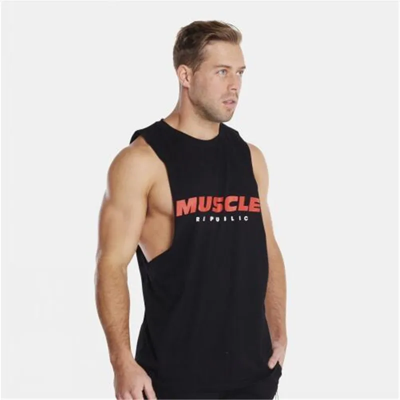 Brand Powerful Muscle Enhancement Gyms building Fitness Vest Men's