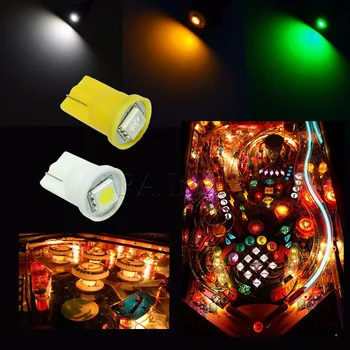 

PA LED 50PCS AC DC 6.3V LED bulbs for Pinball machine light T10 #555 Pink (Purple) PA