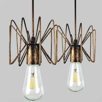

Vintage Pendant Lamp Loft Iron spider Style Home Lighting Living Room Bed Room Iron Suspension Light fixture E27 Lamps Base