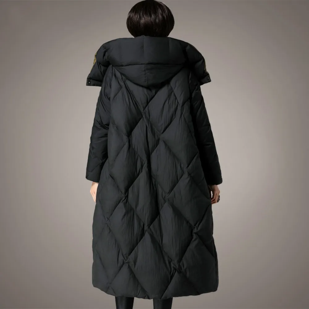 Зимние женские куртки размера плюс M~ 5XL,, уплотненные женские пальто с наполнителем из утиного пуха X-Long, теплая парка с капюшоном, одежда высокого качества